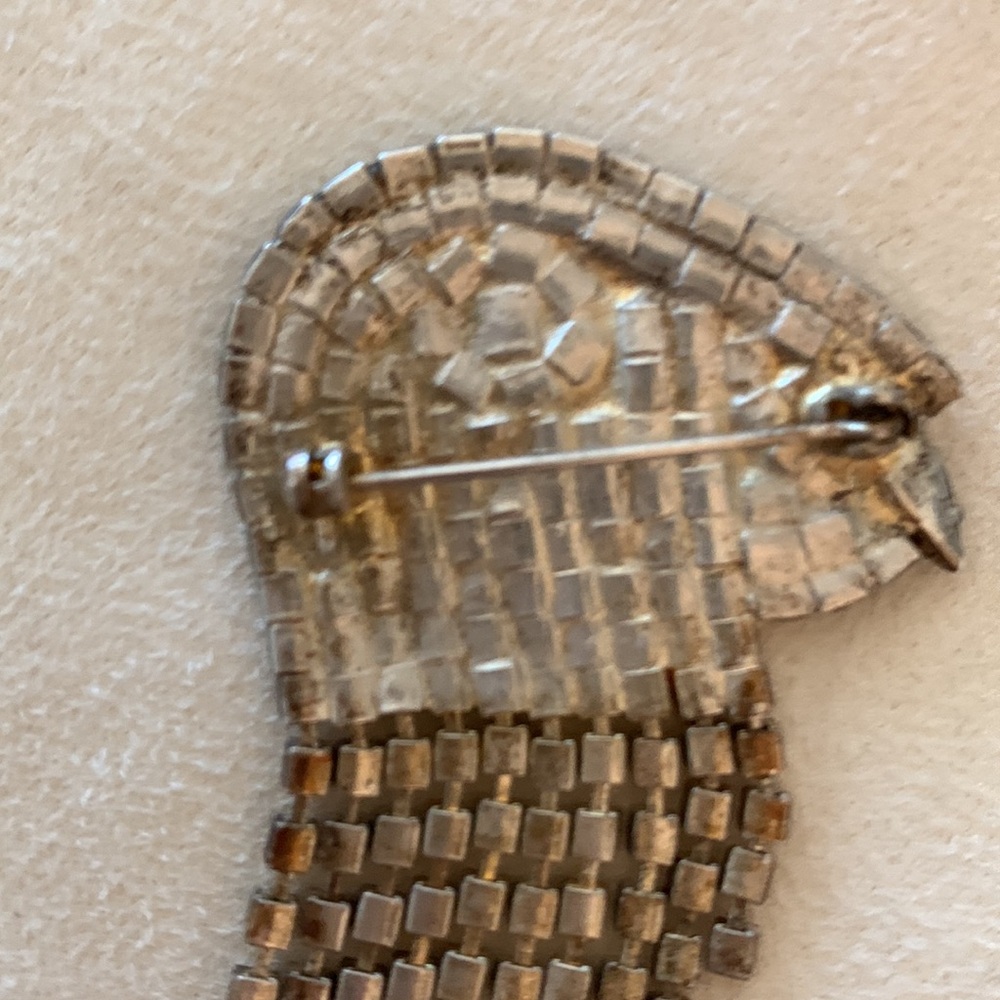 Sparkly Rhinestone Parrot Fringe Brooch - Picture 5 of 7